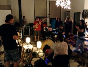 Carol and the worship band. 