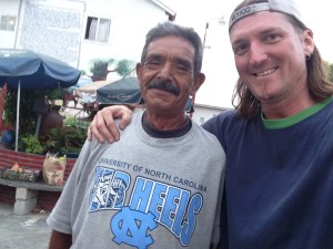 Ramon had a contagious smile. In this photo he was amused when I told him he would not be welcome in Carol’s family home wearing this random donated t-shirt. 