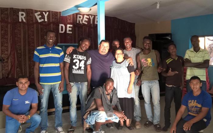 Some of the refugees here with our Tijuana partners. 